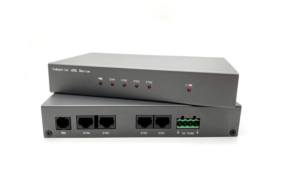 Industrieller DSL-Router im Freien, 4 Ethernet ADSL-Router-Hutschiene-Montage des Hafen-10/100